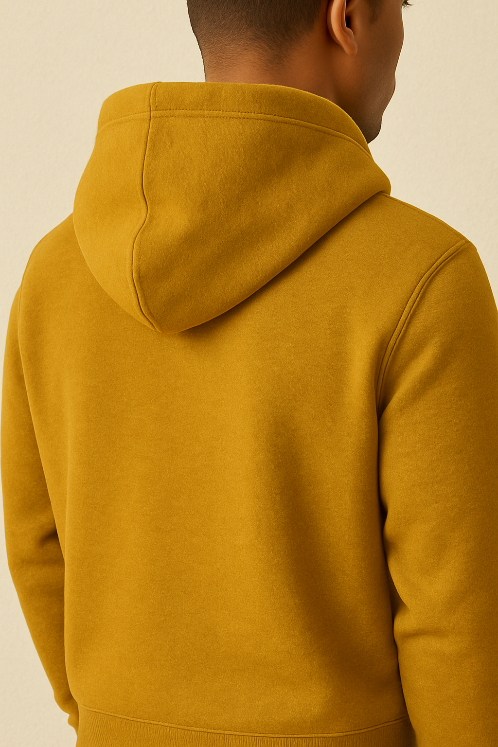 Classic Mustard Fleece Hoodie – Soft & Cozy